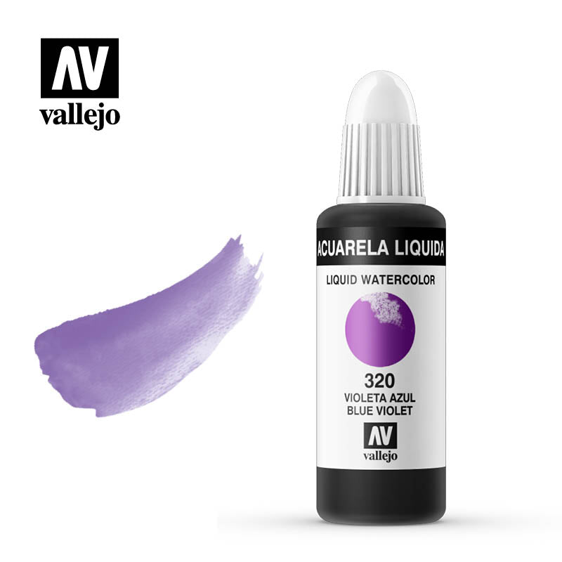 Acuarela líquida Vallejo violeta azul