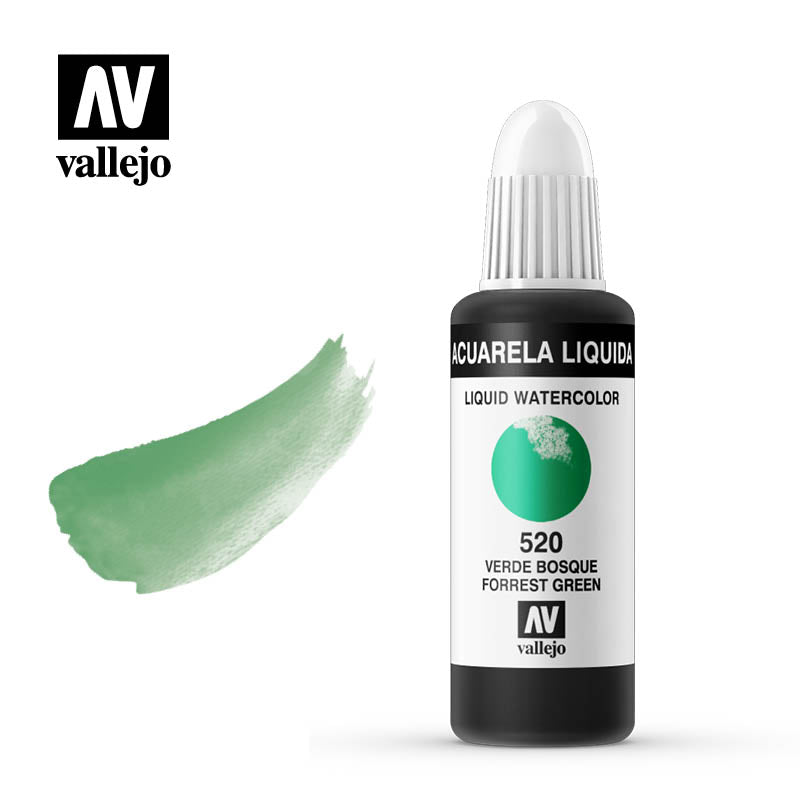 Acuarela líquida Vallejo verde bosque