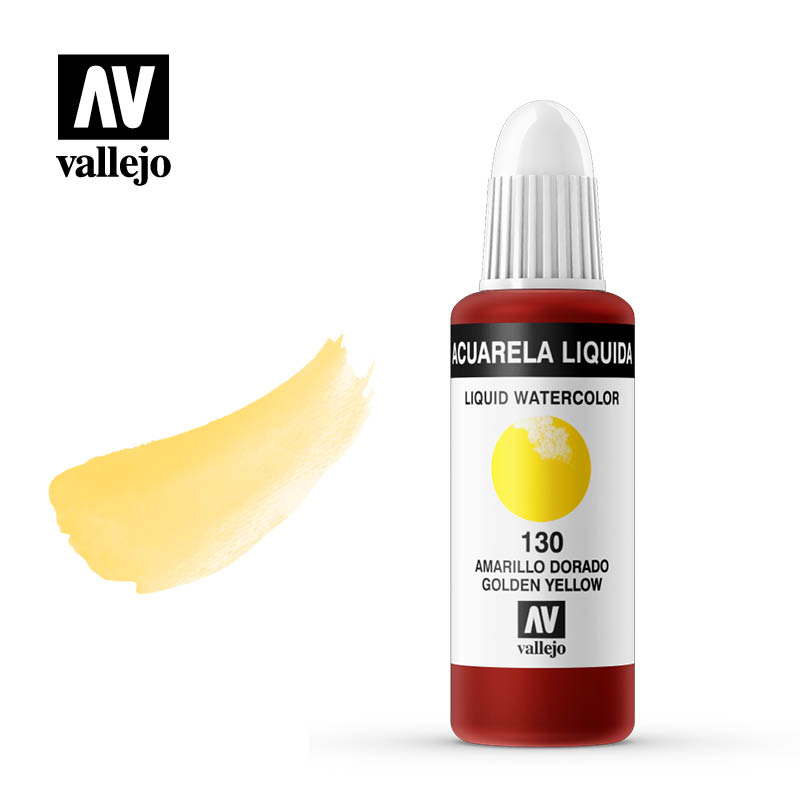 Acuarela líquida Vallejo Amarillo Dorado