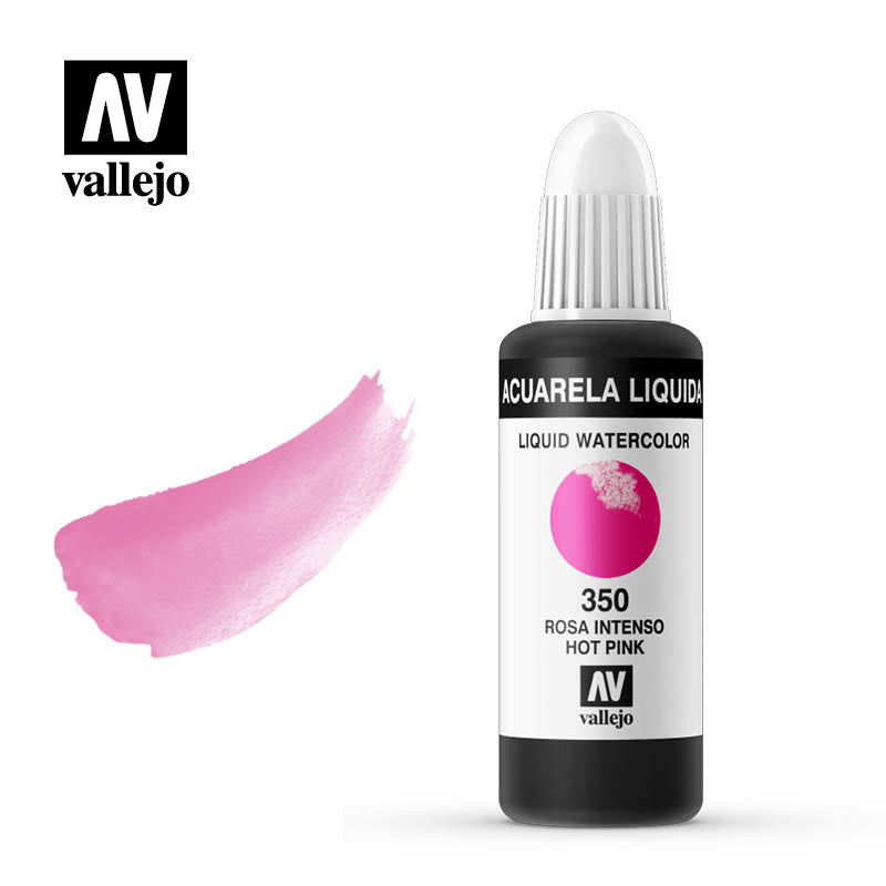 Acuarela líquida Vallejo rosa intenso