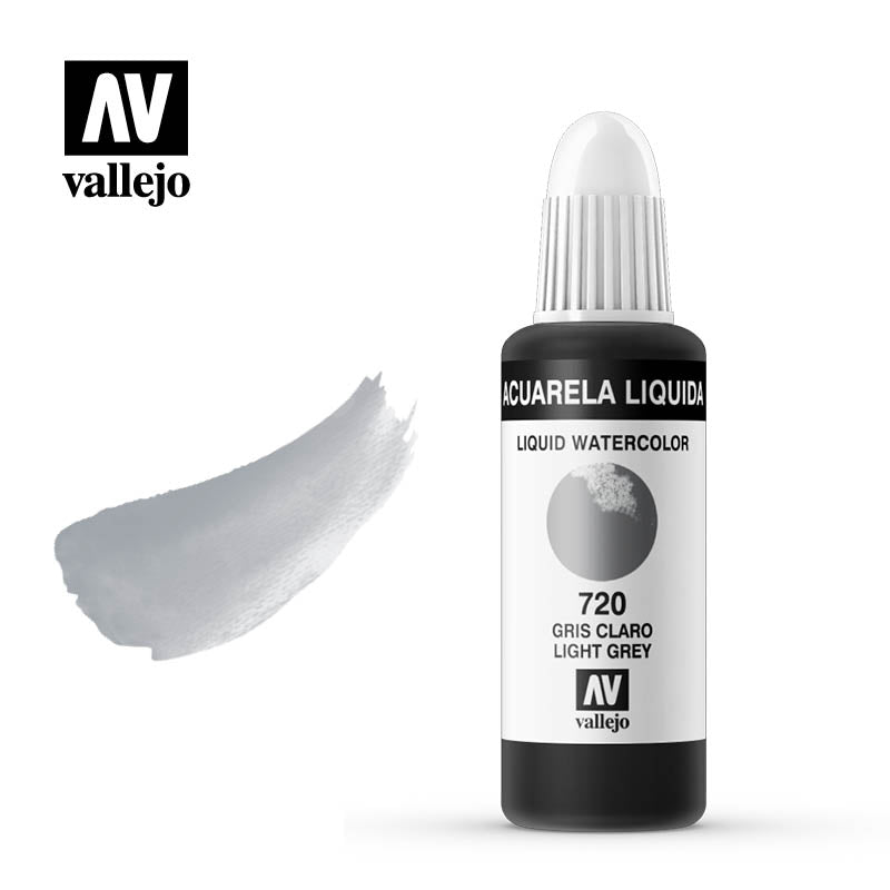 Acuarela líquida Vallejo gris claro