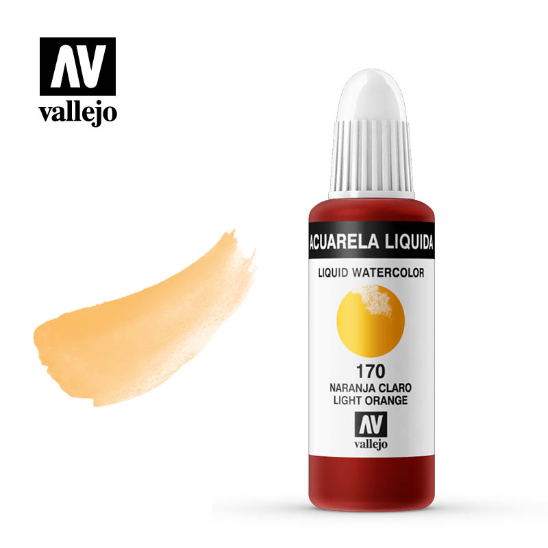 Acuarela líquida Vallejo Naranja claro