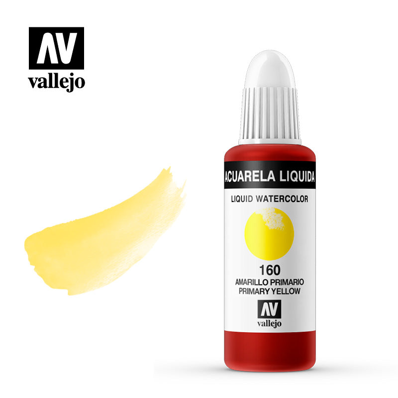 Acuarela líquida Vallejo Amarillo Primario