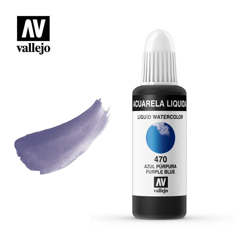 Acuarela líquida Vallejo azul púrpura