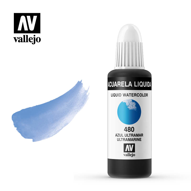 Acuarela líquida Vallejo azul ultramar