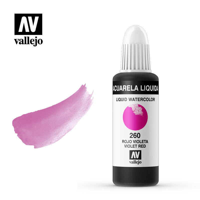 Acuarela líquida Vallejo rojo violeta